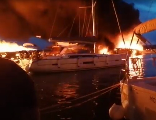 Požar u marini Kaštela