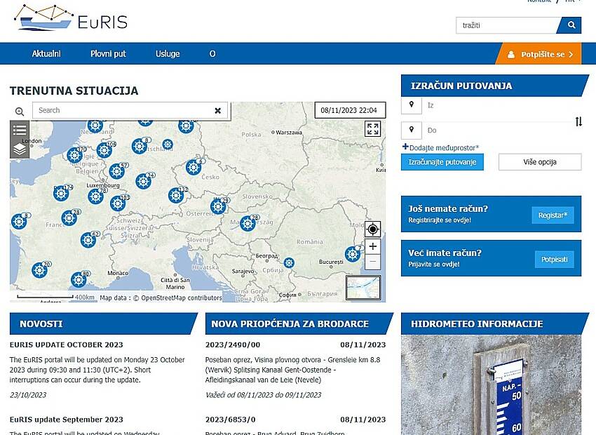 Novi RIS COMEX – EuRIS